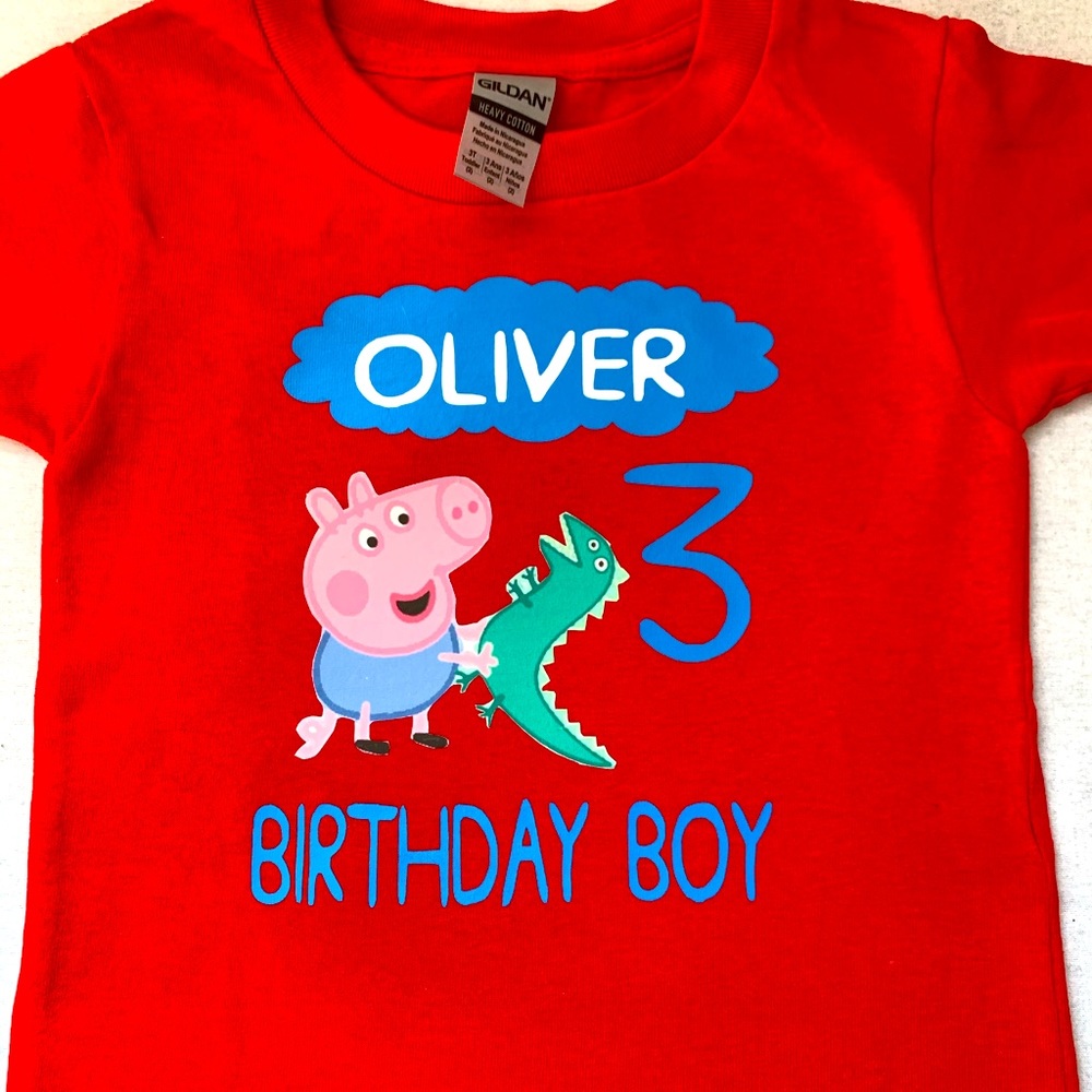 Peppa pig birthday boy shirt